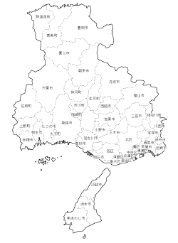 無料地図の配布情報 兵庫県の白地図を公開