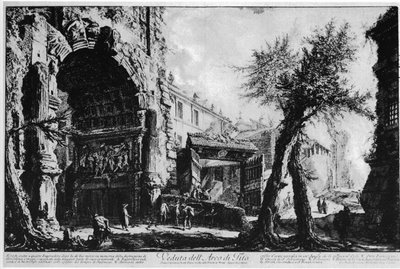 Giovanni Battista Piranesi (1720-1778), Veduta dell'Arco di Tito, image scanned by René Seindal