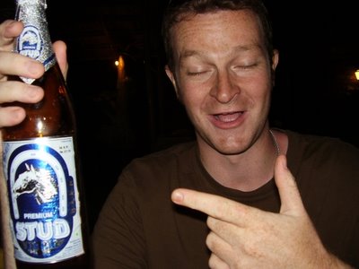 One stud... holding a bottle of beer. Cheers Matt!
