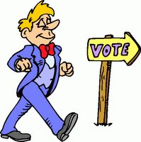 man going to vote
