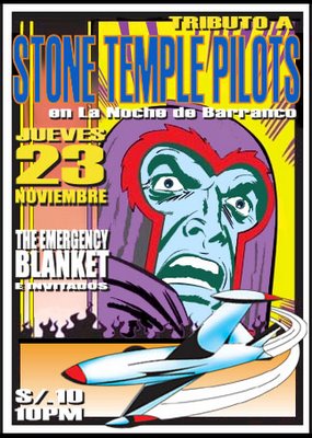 The Emergency Blanket y musicos de bandas amigas como Space Bee y Bareto rindiendo homenaje a los Stone Temple Pilots