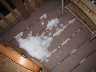 snow on my porch