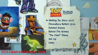 Toy Story Bonus Features Menu