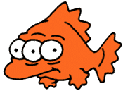 Blinky, three-eyed fish from the Simpsons