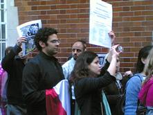 Protest at Egyptian embassy in London