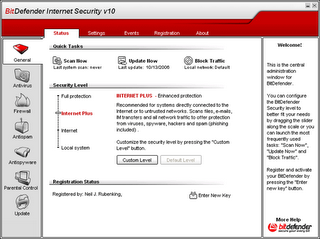 BitDefender Internet Security v10 screenshot