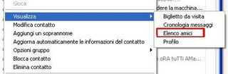 Windows Live Messenger 8 - Elenco Amici
