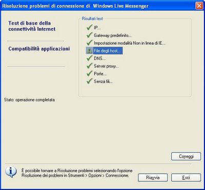 Risoluzione errori Windows Live Messenger