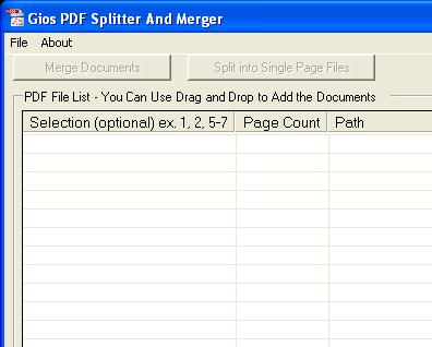 PDF splitter and merger