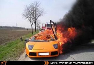 Lamborghini On Fire!