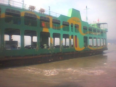 ...and some ferries decorated with colorful paints... which are not really nice though...