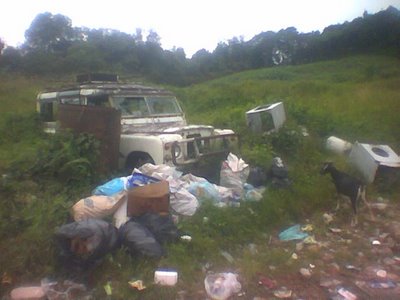 Old truck abandoned and it fits the picture artistically...