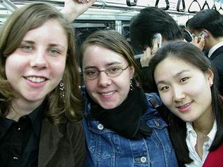 Gitte, Susanne and Seoyoung in the Tube
