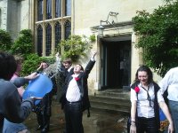 Me being trashed in Second Quad, Jesus College, Oxford