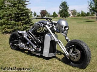 Skeleton Chopper Bike