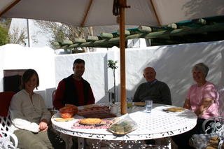 Lunch in the garden, what a treat in winter!