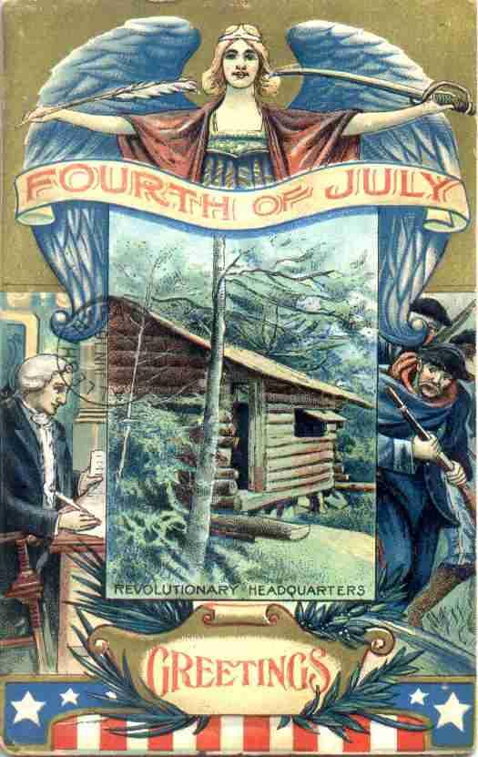 July 4th Postcard postmarked 1899-06-15, purchased in Lake County, Montana, in the mid-1990s