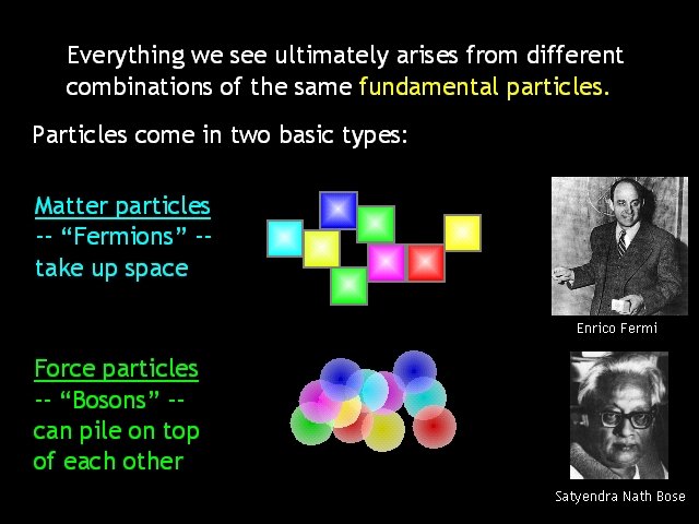 Subatomic particle types: Fermions vs. Bosons