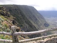 Pared del antiguo cráter desde el mirador