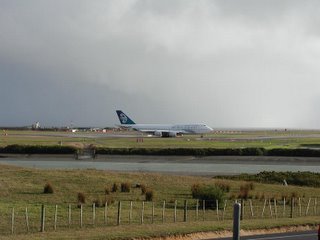Air New Zealand B747-400. Ready for takeoff NZAA rwy 23