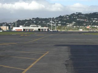 Wellington International Airport Western Apron, across taxiway W2 to Fire/Rescue station