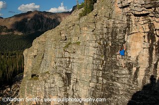 Rock climbing at Ruth Lake, Utah