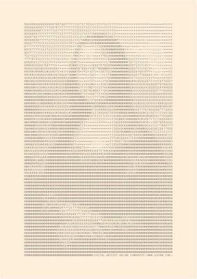 Mona Lisa made from letters!