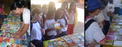 bancadas de livros