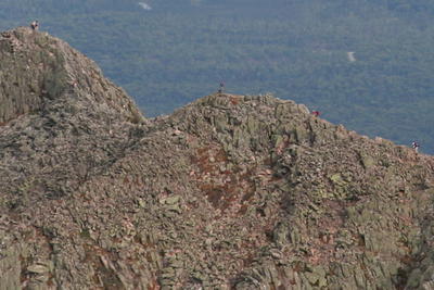 Close up of Hikers on Knife Edge