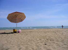 Bibione Beach in Italy