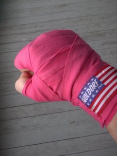 Check out my pink wraps!