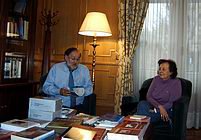 Fernando González Urbaneja con Clara Estrada, presidenta de la ANPAP