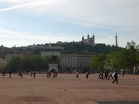 View of Vieux Lyon from La Place Bellecour