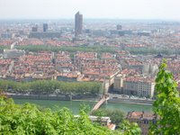 View of Lyon from Cathédrale Saint-Jean