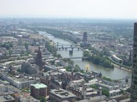 View of Frankfurt with the big screen just visible