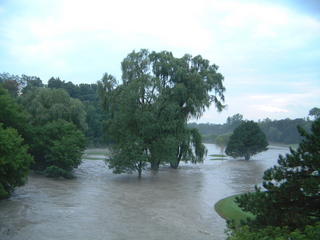 Storm flood at Donalda Golf Club