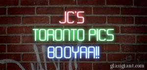 JC's Toronto Pics neon sign