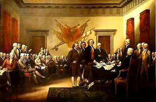 trumbull's depiction of the signing of the declaration of independence