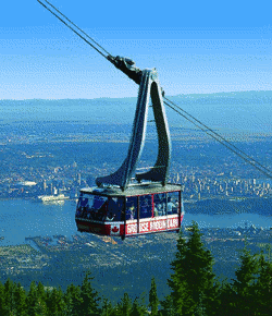 La station de ski de Grouse Mountain à Vancouver en Colombie Britannique, Canada