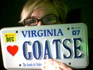 Goatse license plate
