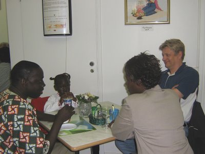 Festo and family (Sudan) and Jormo (Finland)