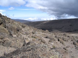 Rocky terrain from Moir camp to Lava Tower