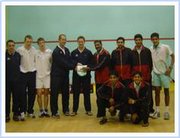 Indian and Irish squash teams