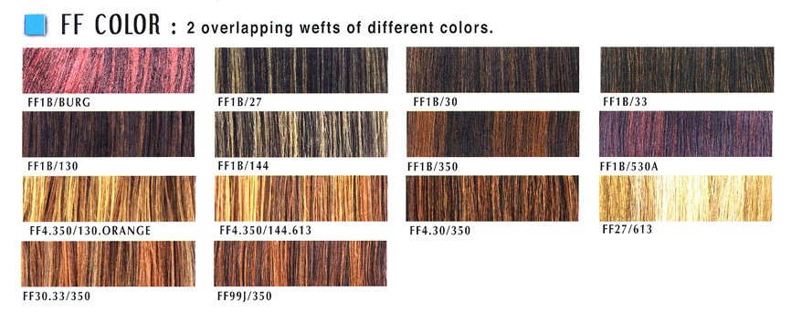 Janet Collection Hair Color Chart
