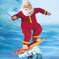 surfing Santa