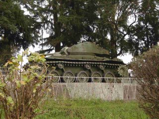 Pakistani Tank from the 1971 Indo-Pak War, on display at the State Central Library, Shillong