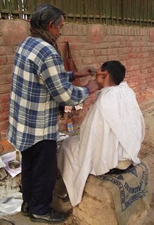 Getting the cut at an Ita-lian salon