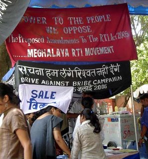 Meghalaya RTI Movement's protest banner