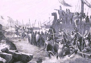 Le débarquement des troupes chrétiennes