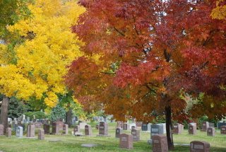 Fairmount Cemetery in the Autumn by Joe Beine